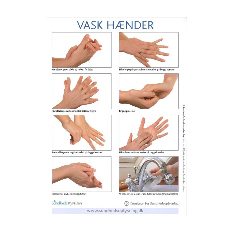 Vask hænder - klistermærke